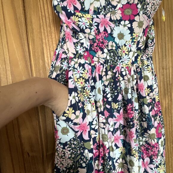 As U Wish Women's Sleeveless Tie On Shoulder Short Mini Dress Summer Floral Sz M - Picture 6 of 16